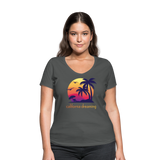 California Dreaming - Frauen Bio-T-Shirt mit V-Ausschnitt von Stanley & Stella - Anthrazit