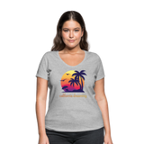 California Dreaming - Frauen Bio-T-Shirt mit V-Ausschnitt von Stanley & Stella - Grau meliert