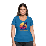 California Dreaming - Frauen Bio-T-Shirt mit V-Ausschnitt von Stanley & Stella - Pfauenblau