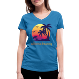 California Dreaming - Frauen Bio-T-Shirt mit V-Ausschnitt von Stanley & Stella - Pfauenblau