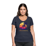 California Dreaming - Frauen Bio-T-Shirt mit V-Ausschnitt von Stanley & Stella - Navy