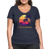 California Dreaming - Frauen Bio-T-Shirt mit V-Ausschnitt von Stanley & Stella - Navy