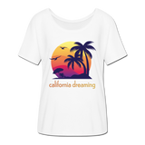 California Dreaming - Frauen T-Shirt mit Fledermausärmeln von Bella + Canvas - Weiß