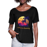 California Dreaming - Frauen T-Shirt mit Fledermausärmeln von Bella + Canvas - Schwarz