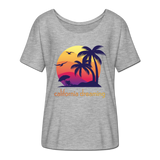 California Dreaming - Frauen T-Shirt mit Fledermausärmeln von Bella + Canvas - Grau meliert