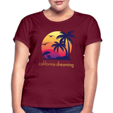 California Dreaming - Frauen Oversize T-Shirt - Bordeaux