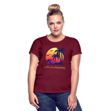 California Dreaming - Frauen Oversize T-Shirt - Bordeaux