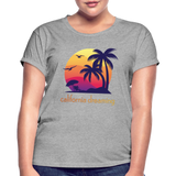 California Dreaming - Frauen Oversize T-Shirt - Grau meliert