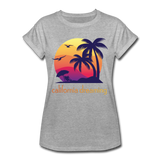 California Dreaming - Frauen Oversize T-Shirt - Grau meliert