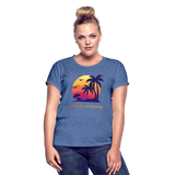 California Dreaming - Frauen Oversize T-Shirt - Denim meliert