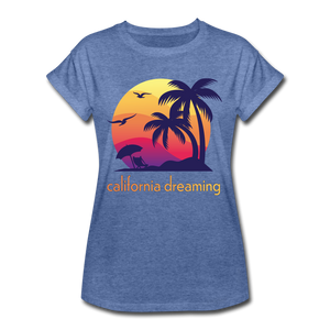 California Dreaming - Frauen Oversize T-Shirt - Denim meliert