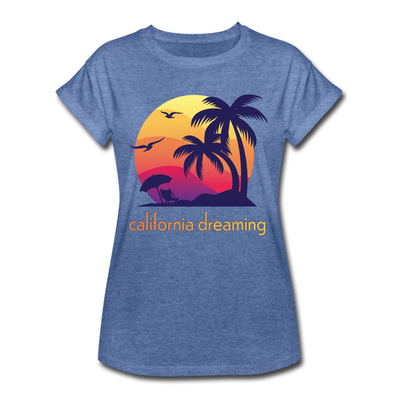 California Dreaming - Frauen Oversize T-Shirt - Denim meliert