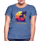 California Dreaming - Frauen Oversize T-Shirt - Denim meliert