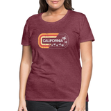 California Sign - Frauen Premium T-Shirt - Bordeauxrot meliert