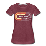 California Sign - Frauen Premium T-Shirt - Bordeauxrot meliert