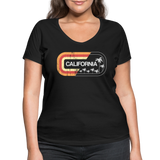 California Sign - Frauen Bio-T-Shirt mit V-Ausschnitt von Stanley & Stella - Schwarz