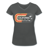 California Sign - Frauen Bio-T-Shirt mit V-Ausschnitt von Stanley & Stella - Anthrazit