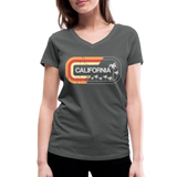 California Sign - Frauen Bio-T-Shirt mit V-Ausschnitt von Stanley & Stella - Anthrazit