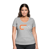 California Sign - Frauen Bio-T-Shirt mit V-Ausschnitt von Stanley & Stella - Grau meliert