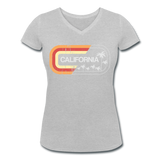 California Sign - Frauen Bio-T-Shirt mit V-Ausschnitt von Stanley & Stella - Grau meliert