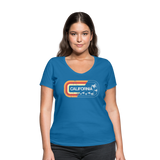 California Sign - Frauen Bio-T-Shirt mit V-Ausschnitt von Stanley & Stella - Pfauenblau