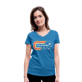 California Sign - Frauen Bio-T-Shirt mit V-Ausschnitt von Stanley & Stella - Pfauenblau