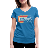 California Sign - Frauen Bio-T-Shirt mit V-Ausschnitt von Stanley & Stella - Pfauenblau