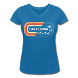 California Sign - Frauen Bio-T-Shirt mit V-Ausschnitt von Stanley & Stella - Pfauenblau