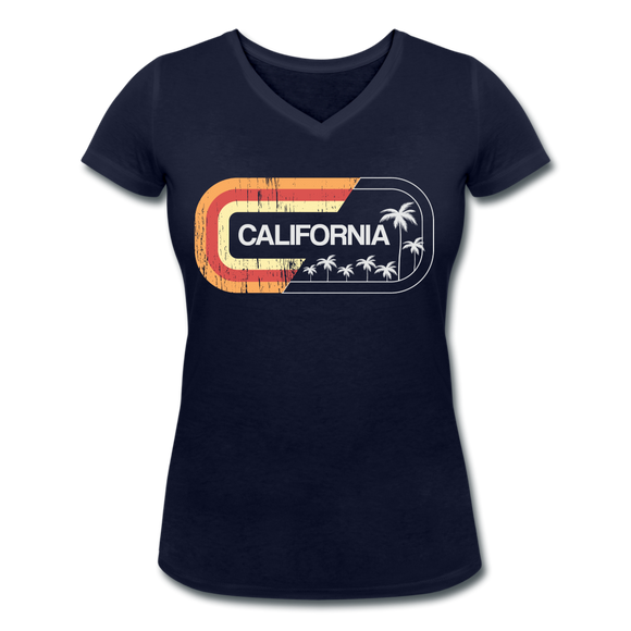 California Sign - Frauen Bio-T-Shirt mit V-Ausschnitt von Stanley & Stella - Navy