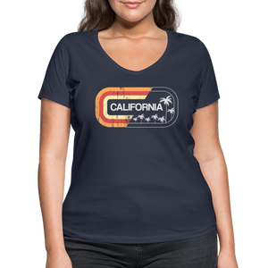 California Sign - Frauen Bio-T-Shirt mit V-Ausschnitt von Stanley & Stella - Navy