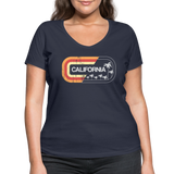 California Sign - Frauen Bio-T-Shirt mit V-Ausschnitt von Stanley & Stella - Navy