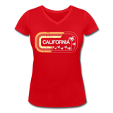 California Sign - Frauen Bio-T-Shirt mit V-Ausschnitt von Stanley & Stella - Rot