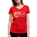 California Sign - Frauen Bio-T-Shirt mit V-Ausschnitt von Stanley & Stella - Rot