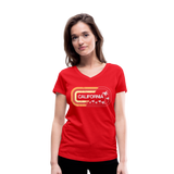 California Sign - Frauen Bio-T-Shirt mit V-Ausschnitt von Stanley & Stella - Rot