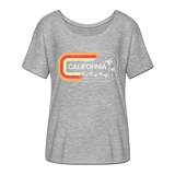 California Sign - Frauen T-Shirt mit Fledermausärmeln von Bella + Canvas - Grau meliert