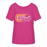 California Sign - Frauen T-Shirt mit Fledermausärmeln von Bella + Canvas - Fuchsiarot