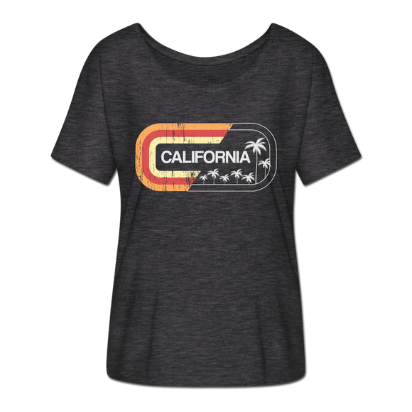 California Sign - Frauen T-Shirt mit Fledermausärmeln von Bella + Canvas - Anthrazit