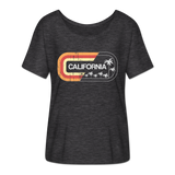 California Sign - Frauen T-Shirt mit Fledermausärmeln von Bella + Canvas - Anthrazit