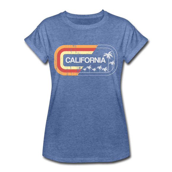 California Sign - Frauen Oversize T-Shirt - Denim meliert