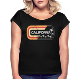 California Sign - Frauen T-Shirt mit gerollten Ärmeln - Schwarz