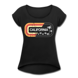 California Sign - Frauen T-Shirt mit gerollten Ärmeln - Schwarz