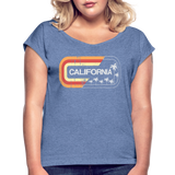 California Sign - Frauen T-Shirt mit gerollten Ärmeln - Denim meliert