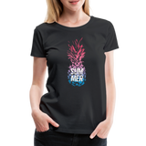 Pineapple - Frauen Premium T-Shirt - Schwarz