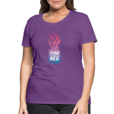 Pineapple - Frauen Premium T-Shirt - Lila