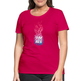 Pineapple - Frauen Premium T-Shirt - dunkles Pink