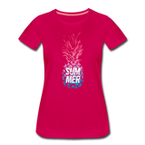 Pineapple - Frauen Premium T-Shirt - dunkles Pink