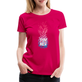 Pineapple - Frauen Premium T-Shirt - dunkles Pink