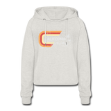 California Sign - Frauen Cropped Hoodie - Beige meliert