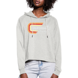 California Sign - Frauen Cropped Hoodie - Beige meliert