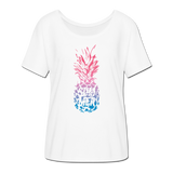 Pineapple - Frauen T-Shirt mit Fledermausärmeln von Bella + Canvas - Weiß